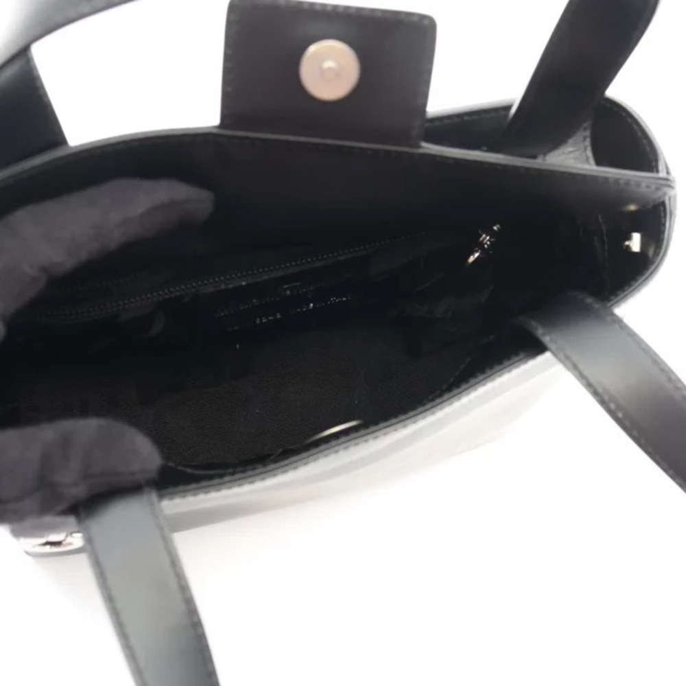 Salvatore Ferragamo Leather Handbag Black Gancini - Picture 3 of 8